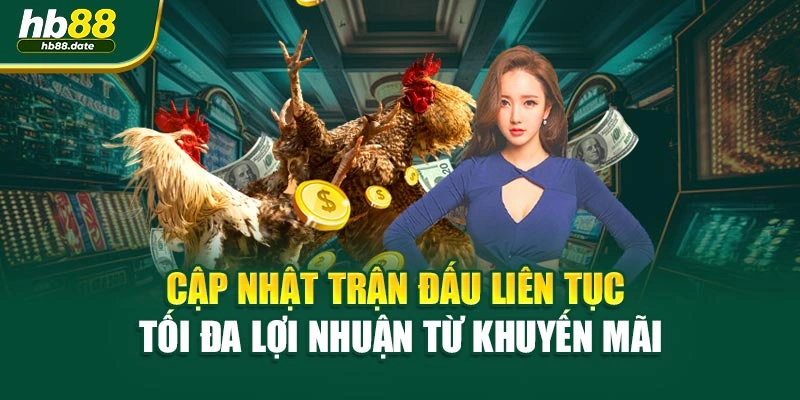Cập nhật trận đấu liên tục tối đa lợi nhuận từ khuyến mãi